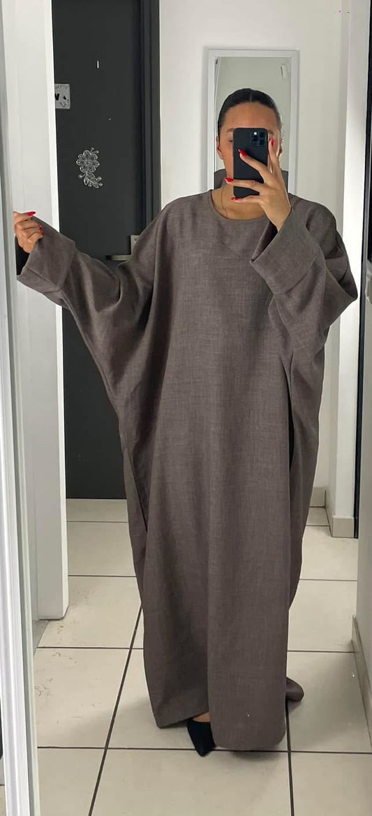 Abaya oversize en lin